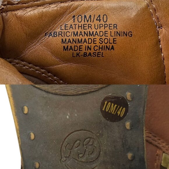 Lucky Brand Basel Ankle Boots Womens 10M Side Zip Toffee Leather Stacked Heel - Picture 8 of 16